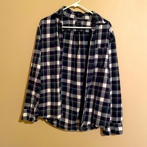 Blue Green J Crew Slim Fit Flannel - Men’s M